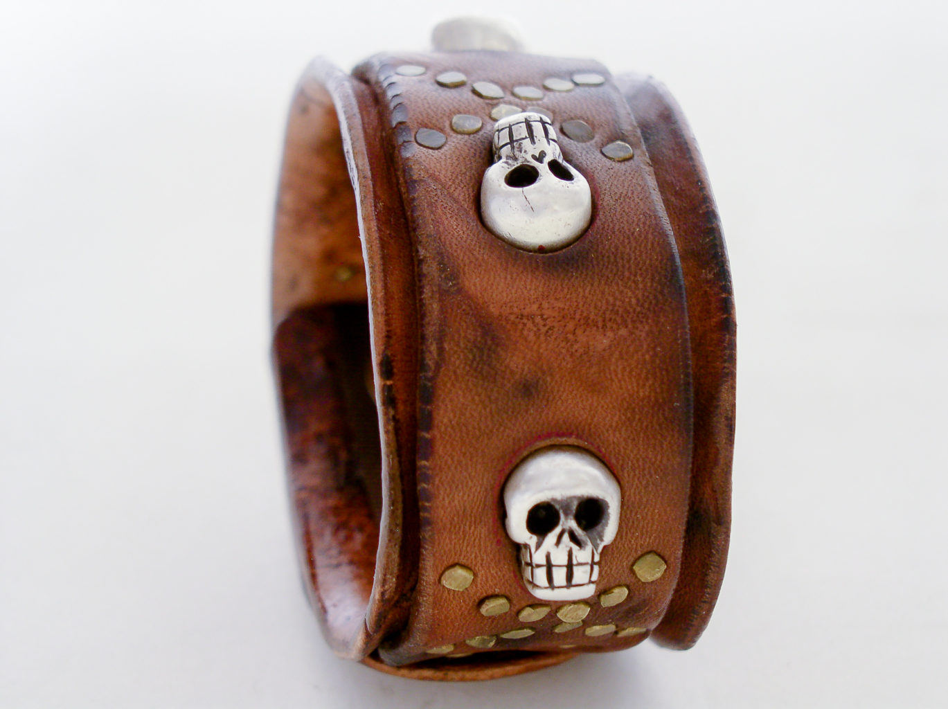 Precious Metal Skull Cuff