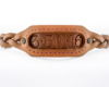 Natural Leather & Copper Plate Date Bracelet