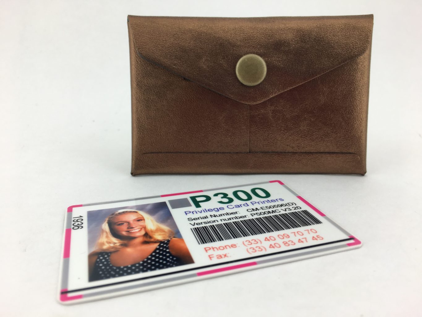 Lined Card Case – Copper/Teal